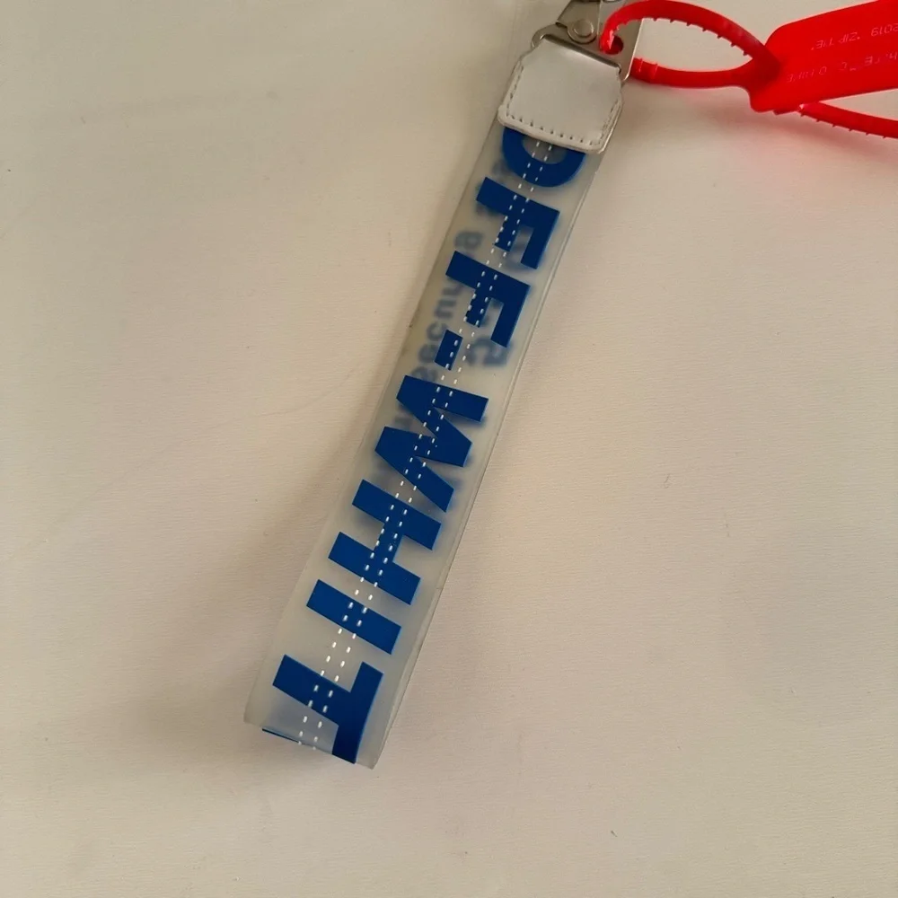 Off-White Rubber Industrial keychain lanyard, wrist strap 100% Authentic RARE